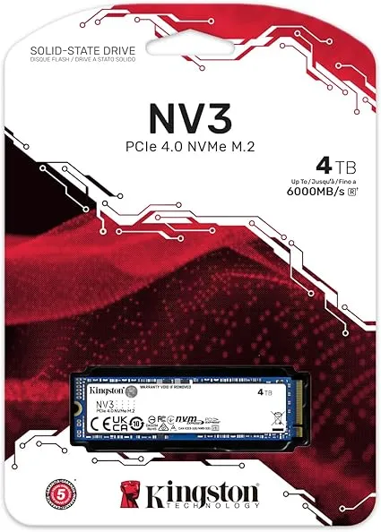 [SNV3S/4000G] Kingston NV3 NVMe SSD M.2 2230 PCIe 4TB